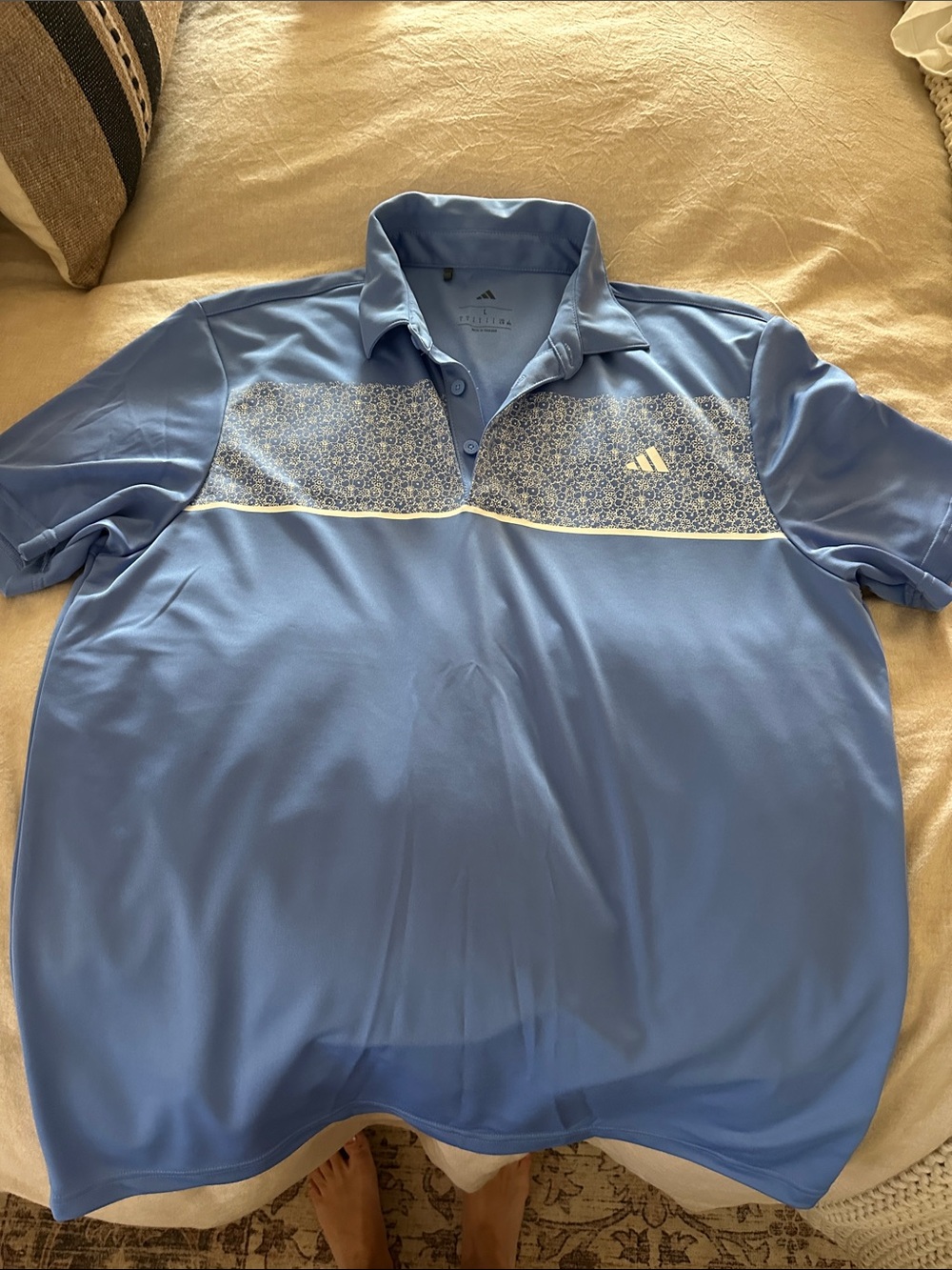 adidas Light Blue Men's Golf Polo